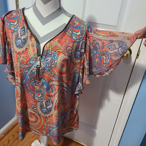 Coco Blanco Paisley Print Top - Picture 3 of 9